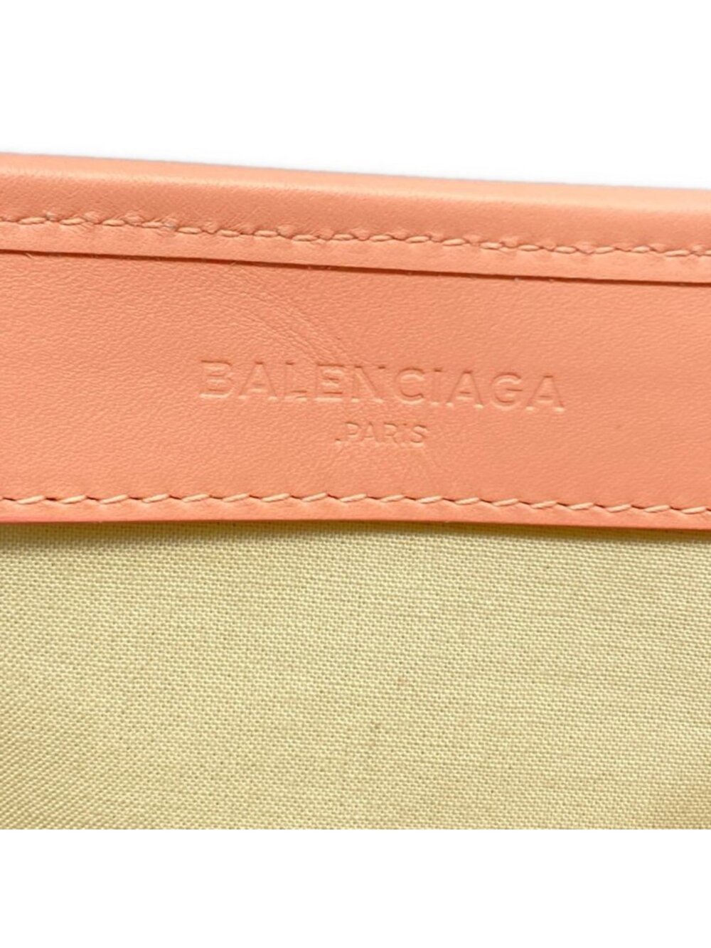 Balenciaga Tote Navy Cabas S Beige Pink Leather - Picture 9 of 13